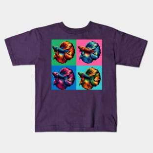 Delta Tail Male Betta - Cool Tropical Fish Kids T-Shirt